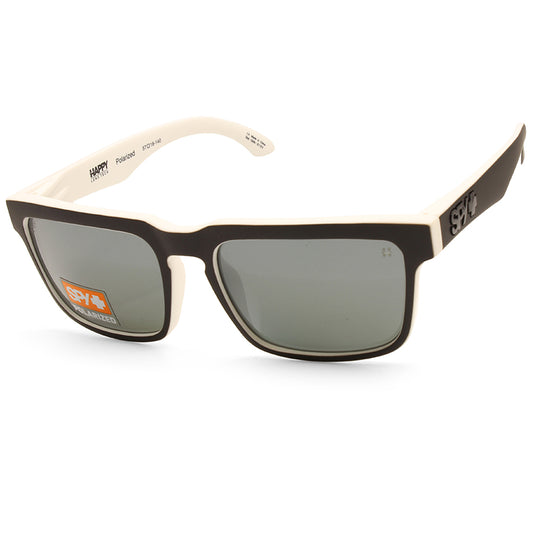 Spy Helm Whitewall Happy Grey Green/Black Mirror Polarised Unisex Sunglasses