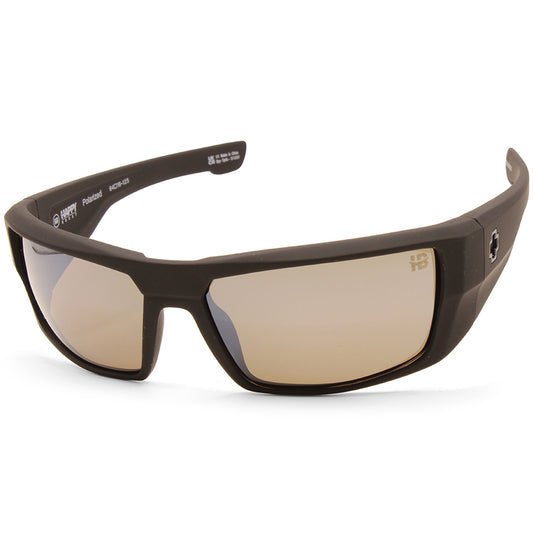 Spy Dirk Soft Matte Black/Happy Boost Polarised Black Mirror Men's Sunglasses