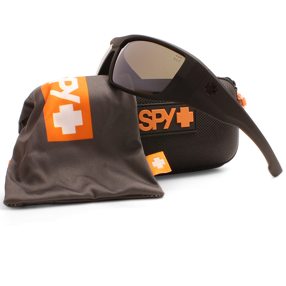 Spy Dirk Soft Matte Black/Happy Boost Polarised Black Mirror Men's Sunglasses