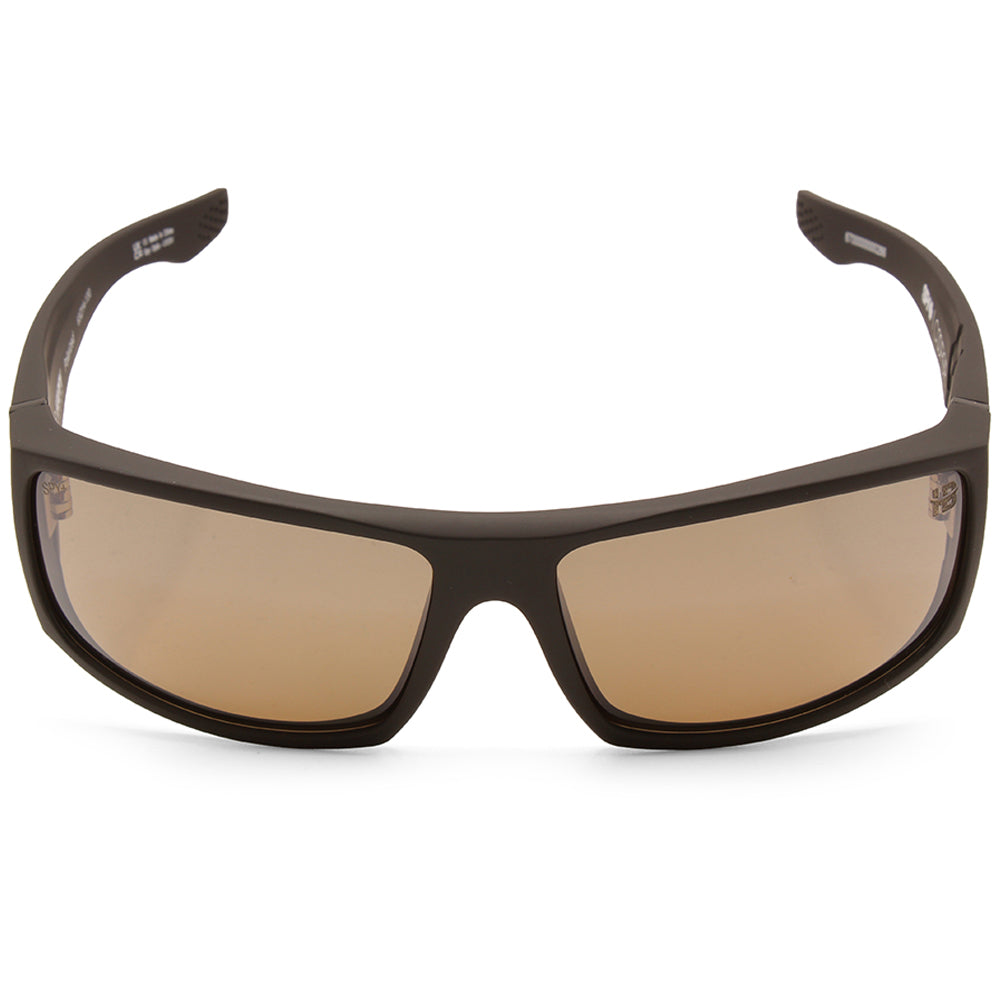 Spy Cooper XL Soft Matte Black/Happy Boost Polarised Black Mirror Men's Sunglasses