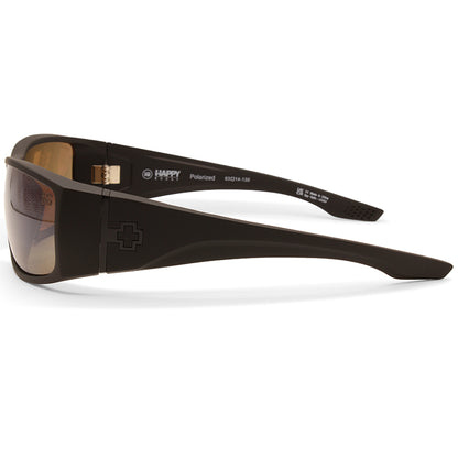 Spy Cooper XL Soft Matte Black/Happy Boost Polarised Black Mirror Men's Sunglasses