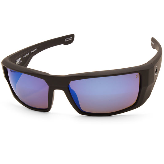 Spy Dirk Matte Black/Happy Bronze Polarised Blue Mirror Men's Sunglasses