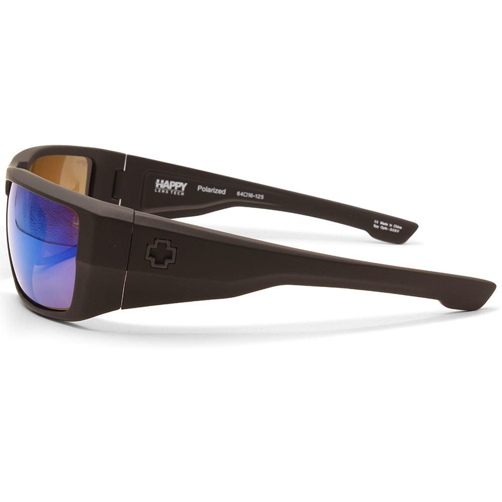 Spy Dirk Matte Black/Happy Bronze Polarised Blue Mirror Men's Sunglasses