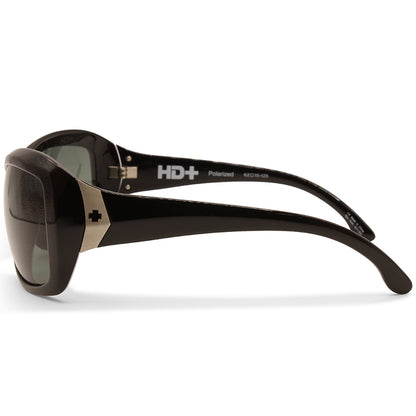 Spy Farrah Shiny Black/Happy Grey Green Polarised Women's Sunglasses