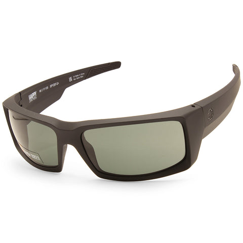Spy General Soft Matte Black/Happy Grey Green Men's Sunglasses