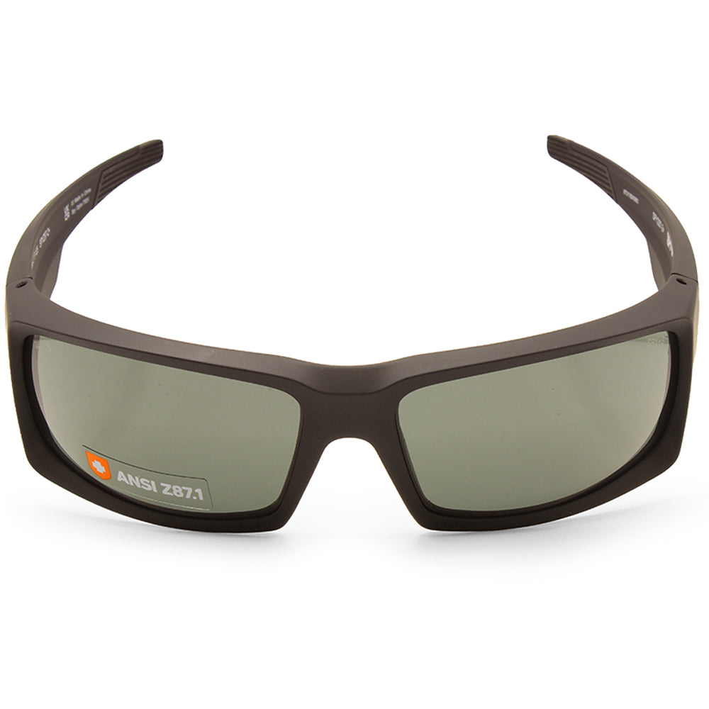 Spy General Soft Matte Black/Happy Grey Green Men's Sunglasses