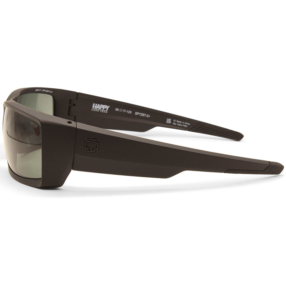 Spy General Soft Matte Black/Happy Grey Green Men's Sunglasses