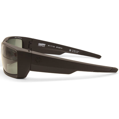 Spy General Soft Matte Black/Happy Grey Green Men's Sunglasses