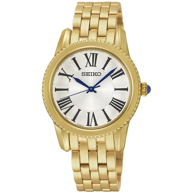 Seiko Neo Classic Gold/White Dial Women's Quartz Analog Watch SRZ440P1