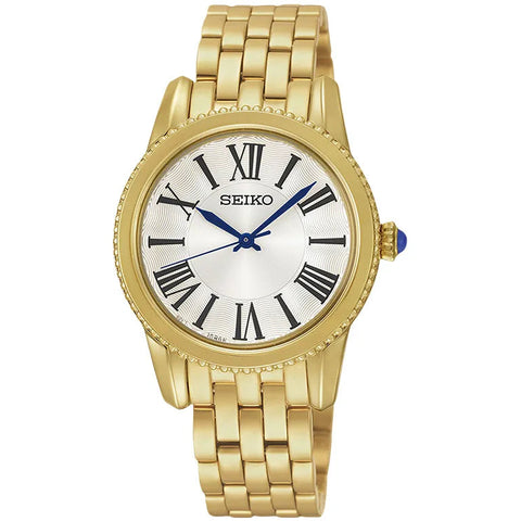 Seiko Neo Classic Gold/White Dial Women's Quartz Analog Watch SRZ440P1