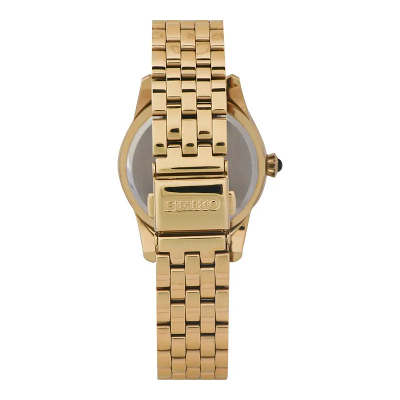 Seiko Neo Classic Gold/White Dial Women's Quartz Analog Watch SRZ440P1
