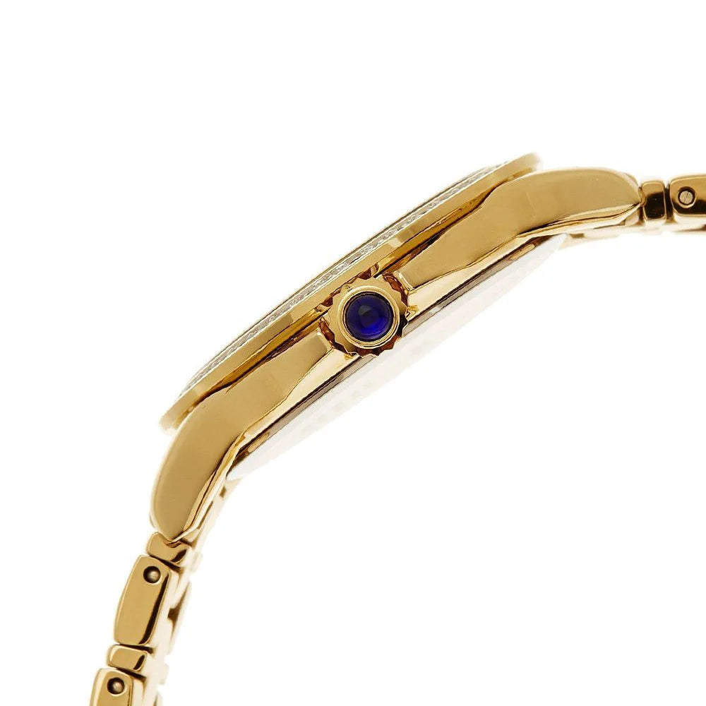 Seiko Swarovski Gold/Black Dial Women's Analog Quartz Watch SRZ444P1