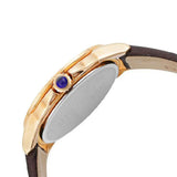 Seiko Swarovski Gold/Brown Dial Leather Strap Women's Analog Watch SRZ446P1
