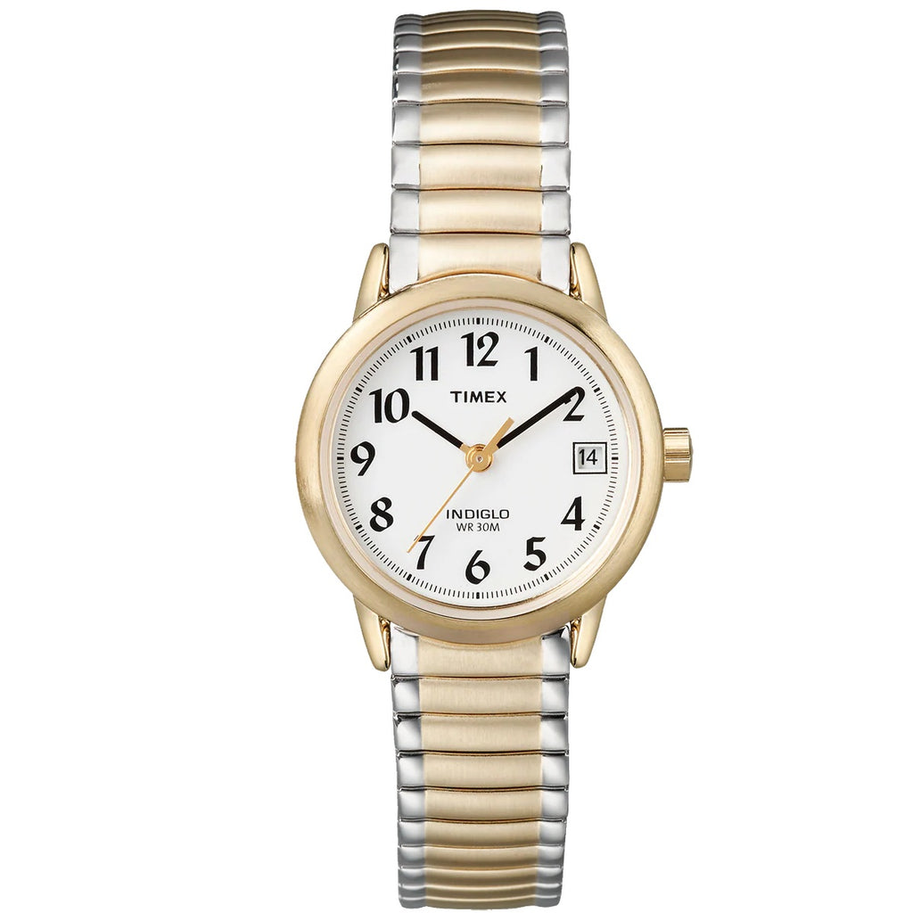 Timex Easy Reader Gold Tone/White Women's 30m Analog Watch T2H381