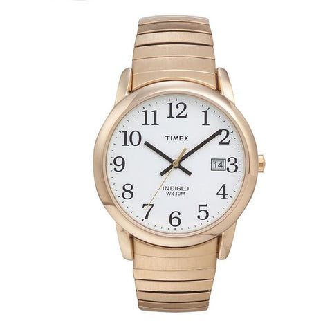 Timex Easy Reader White/Gold Men's 30m Analog Watch T2N090