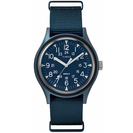 Timex MK1 Aluminium 40mm Blue Fabric Strap Men's Analog Watch TW2R37300