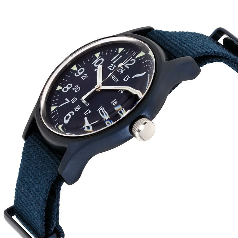 Timex MK1 Aluminium 40mm Blue Fabric Strap Men's Analog Watch TW2R37300