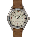 Timex Waterbury Traditional Cream/Brown Leather Men's Analog Watch TW2R38600