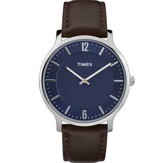 Timex Metropolitan Blue/Brown Dial Men's Quartz Analog Watch TW2R49900