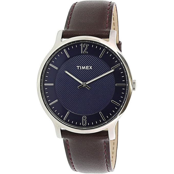 Timex Metropolitan Blue/Brown Dial Men's Quartz Analog Watch TW2R49900