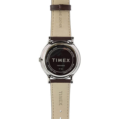 Timex Metropolitan Blue/Brown Dial Men's Quartz Analog Watch TW2R49900
