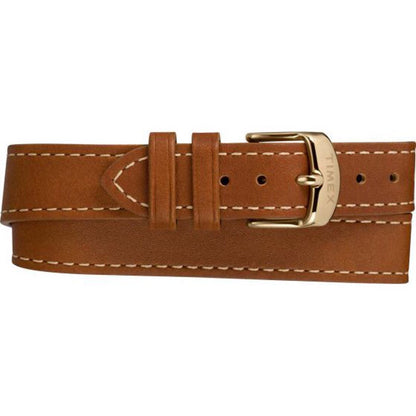 Timex Addison Silver Gold Tone/Brown Leather Double Wrap Women's Analog Watch