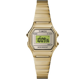 Timex T80 Gold Tone Expansion Band Women's 27mm Digital Watch TW2T48000