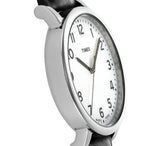 Timex Weekender 42mm White/Black Leather Unisex 50m Analog Watch TW2U84400