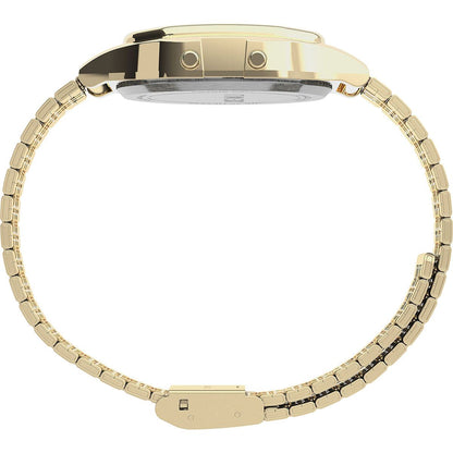 Timex T80 34mm Grey/Gold Bracelet Unisex Digital Watch TW2U93500