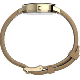 Timex Easy Reader Gold Tone/Tan Strap Women's Analog Watch TW2U96200