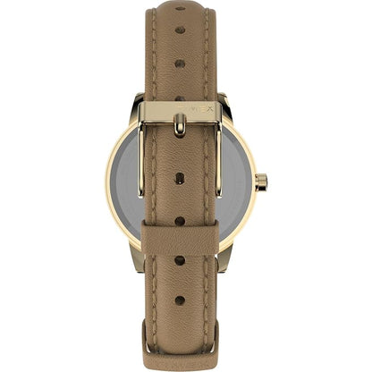 Timex Easy Reader Gold Tone/Tan Strap Women's Analog Watch TW2U96200