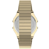 Timex T80 34mm Red/Gold Tone Expansion Band Unisex Digital Watch TW2V19200