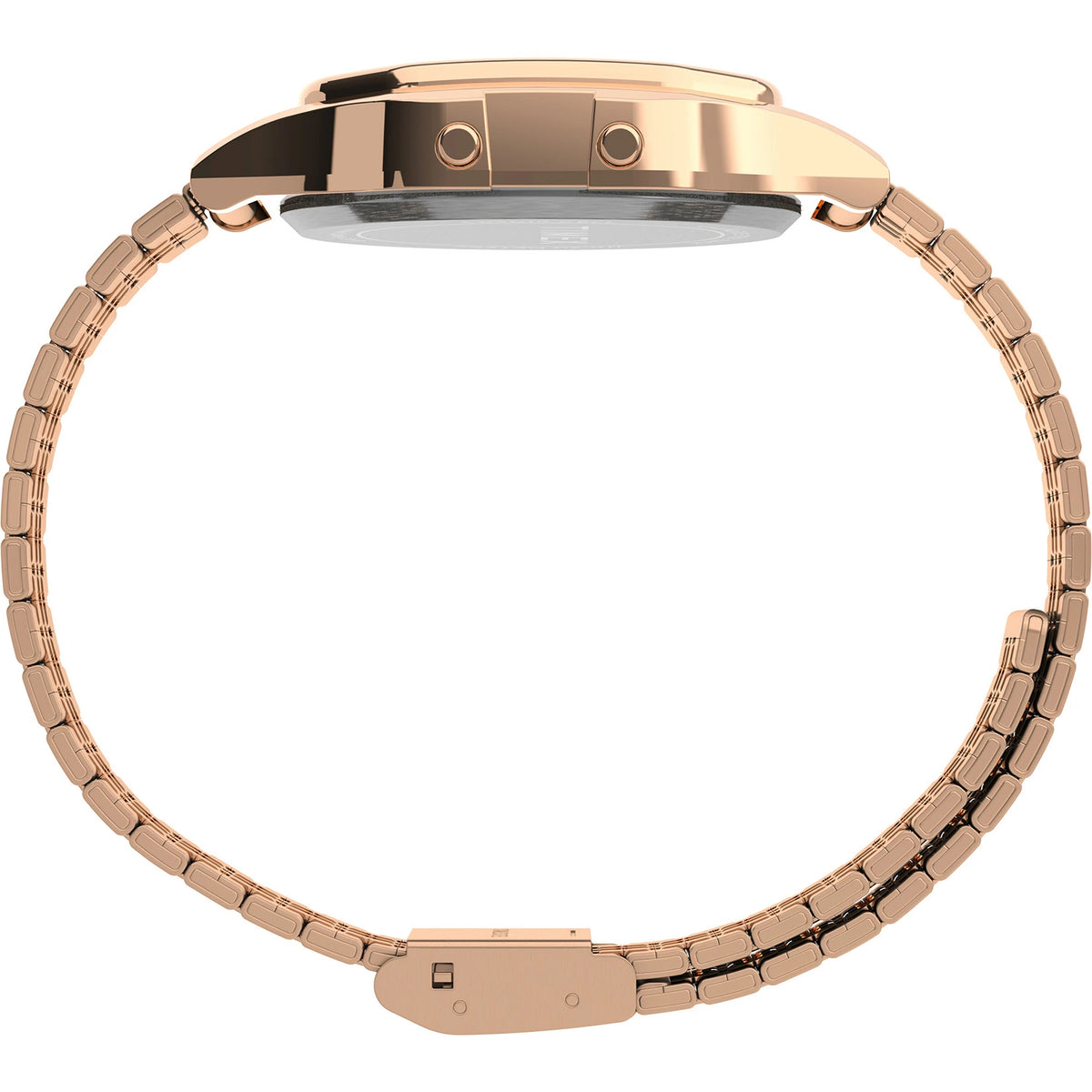 Timex T80 34mm Blue/Rose Gold Tone Unisex Digital Watch TW2V19600