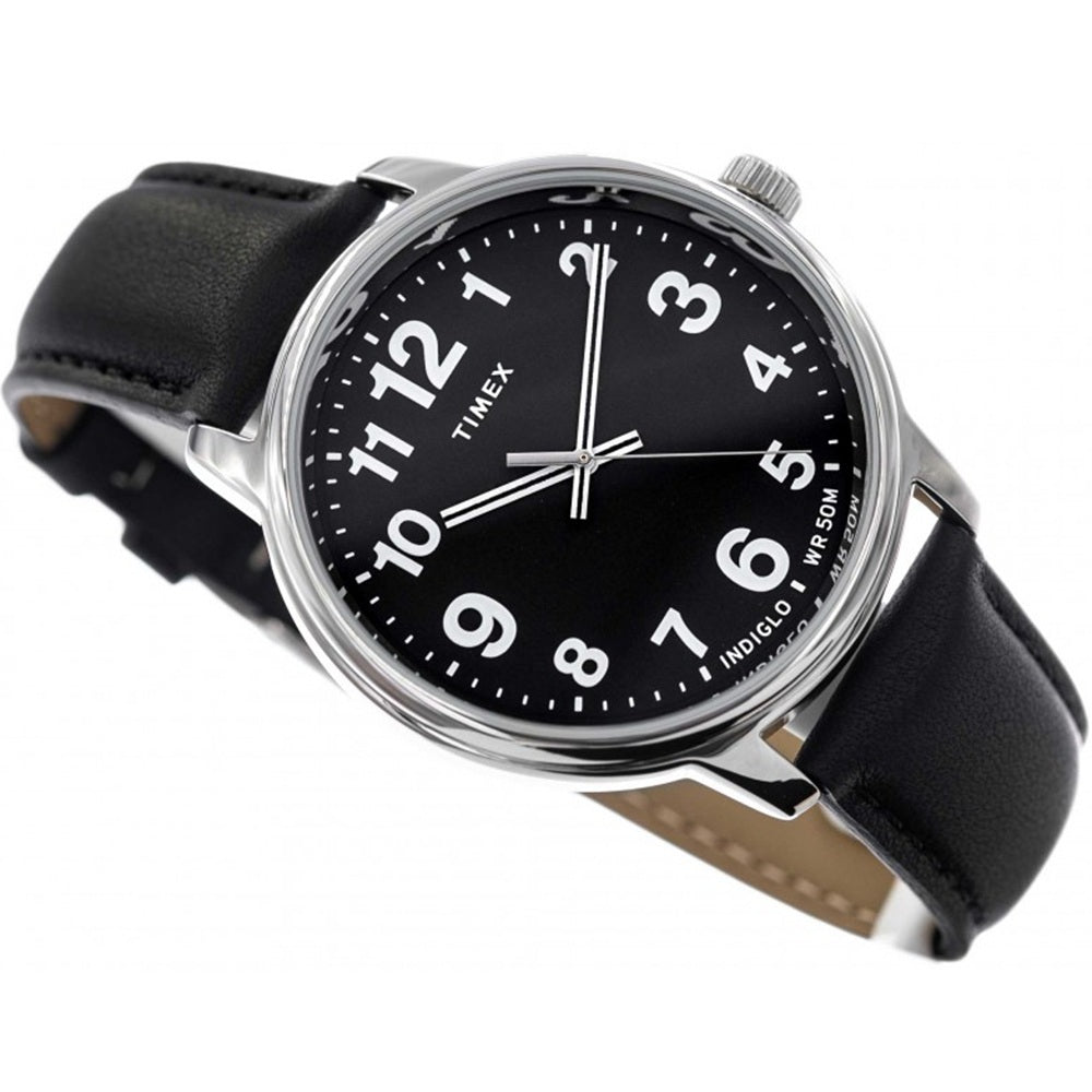 Timex Easy Reader Bold 43mm Black/Black Strap Men's 50M Watch TW2V21400