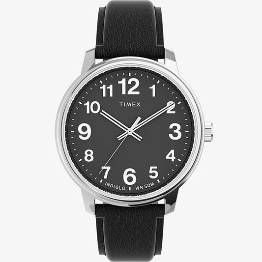 Timex Easy Reader Bold 43mm Black/Black Strap Men's 50M Watch TW2V21400