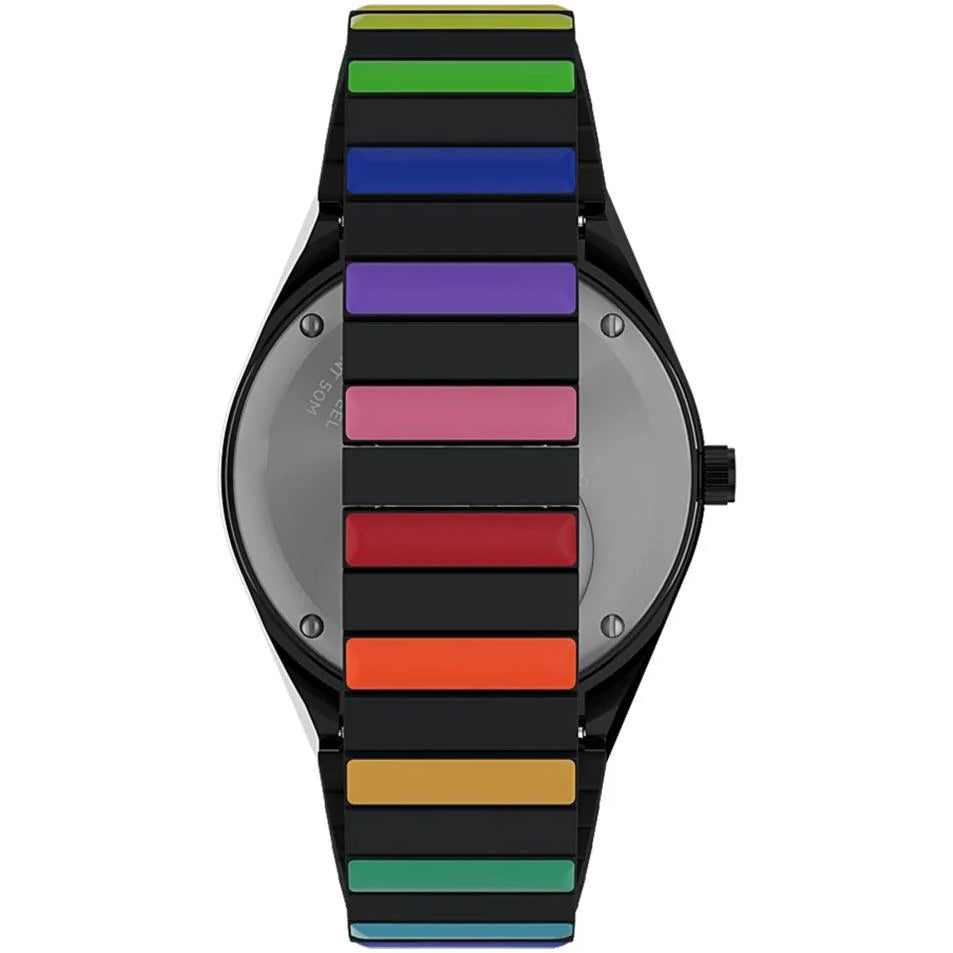 Timex Q Rainbow Black Women's 50m Quartz Analog Watch TW2V65900