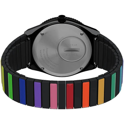Timex Q Rainbow Black Women's 50m Quartz Analog Watch TW2V65900