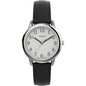Timex Easy Reader Silver Tone/Black Leather Strap Women's Analog Watch TW2V69100