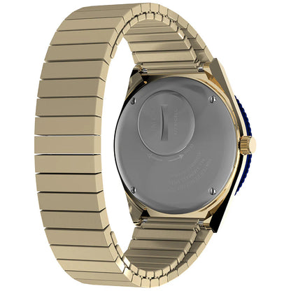 Timex Q Blue Lapis Lazuli/Gold Expansion Band Women's 50m Analog Watch TW2V92400