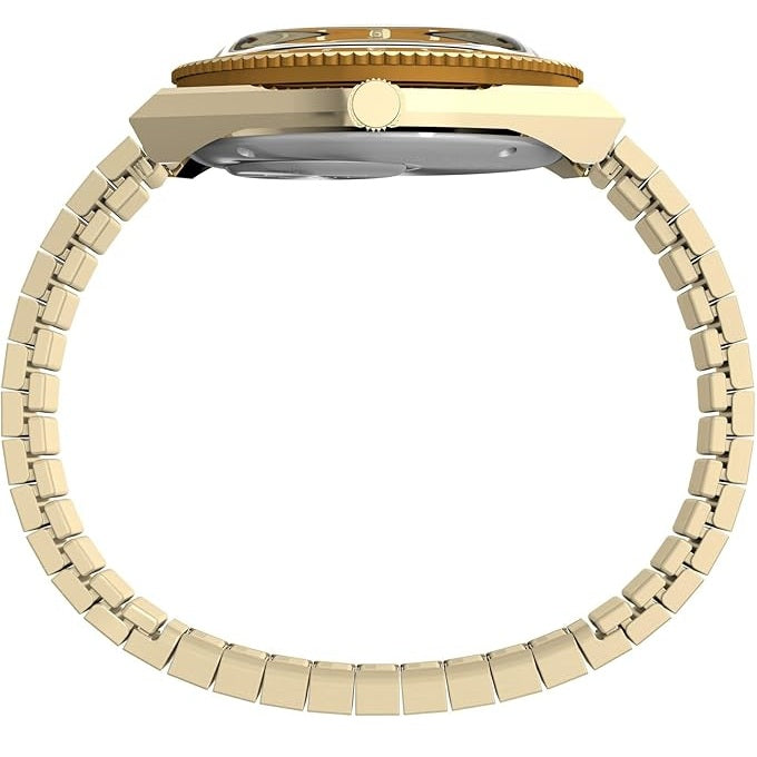 Timex Q Sport Brown/Gold Expansion Band Women's 50m Analog Watch TW2V92500