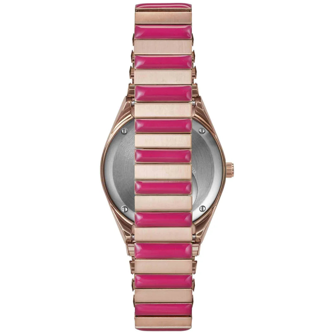 Timex T80 Pink/Rose Gold Tone Expansion Band Women's 30m Digital Watch TW2W41600