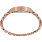 Timex T80 Pink/Rose Gold Tone Expansion Band Women's 30m Digital Watch TW2W41600
