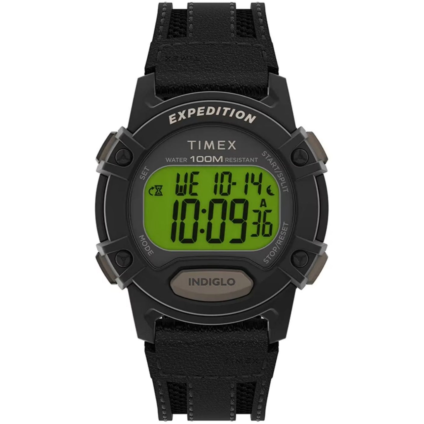 Timex Expedition Cat 5 Brown Leather Men's 100m Digital Sports Watch TW4B24500