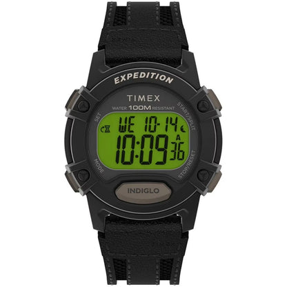 Timex Expedition Cat 5 Brown Leather Men's 100m Digital Sports Watch TW4B24500
