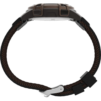 Timex Expedition Cat 5 Brown/Black Leather Men's 100m Digital Watch TW4B24600