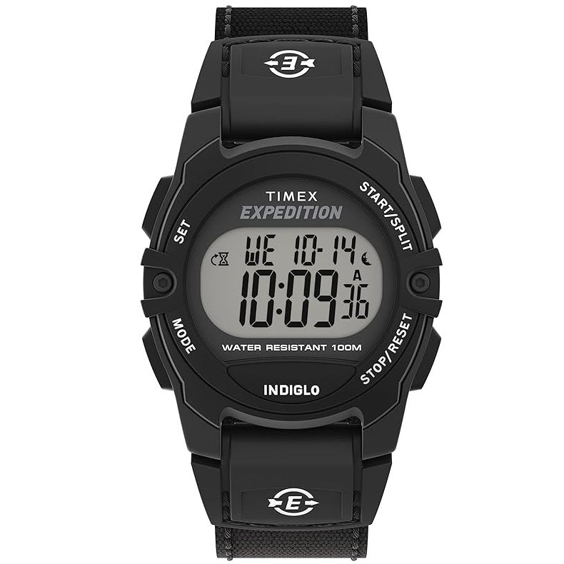 Timex Expedition Cat Black Fabric Strap 100m Unisex Digital Watch TW4B28000