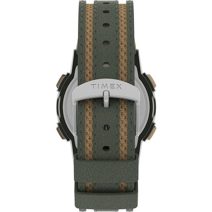 Timex Expedition Cat 5 Green Fabric/Leather Men's 100m Digital Watch TW4B30300