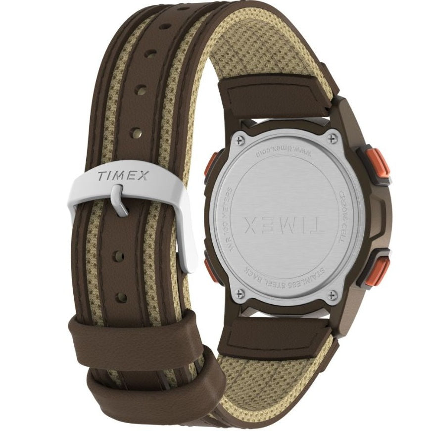 Timex Expedition Cat 5 Green Fabric/Leather Men's 100m Digital Watch TW4B30300
