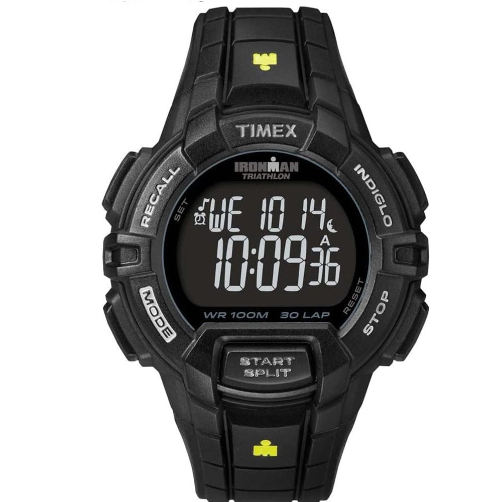Timex Ironman Triathlon 30 Black Black 44mm Digital Sports Watch TW5M15900