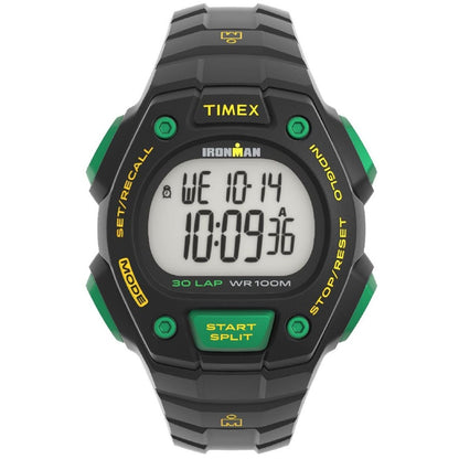 Timex Ironman Classic 30 Black/Green Men's 100m Digital Sports Watch TW5M59000